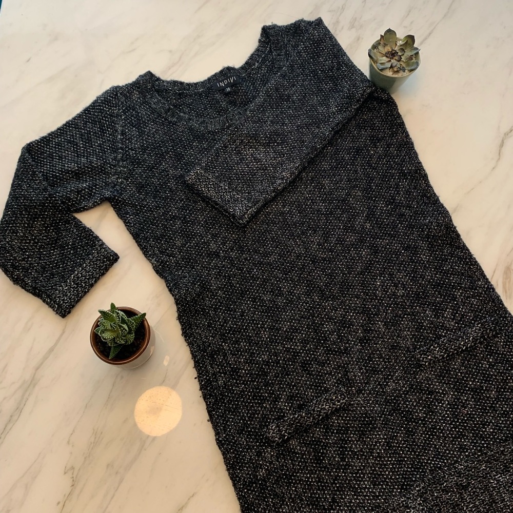 Metallic knitted dress